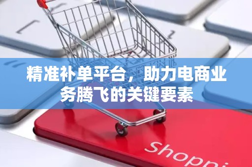 精准补单平台，助力电商业务腾飞的关键要素