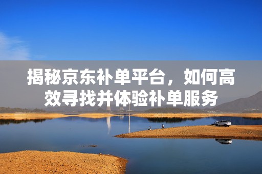 揭秘京东补单平台，如何高效寻找并体验补单服务