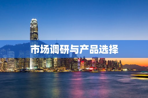市场调研与产品选择