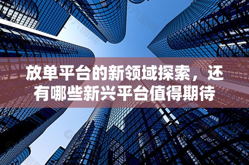 放单平台的新领域探索，还有哪些新兴平台值得期待