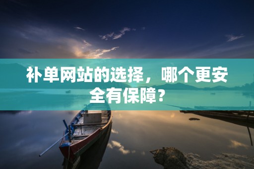 补单网站的选择，哪个更安全有保障？