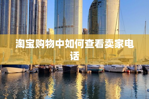 淘宝购物中如何查看卖家电话