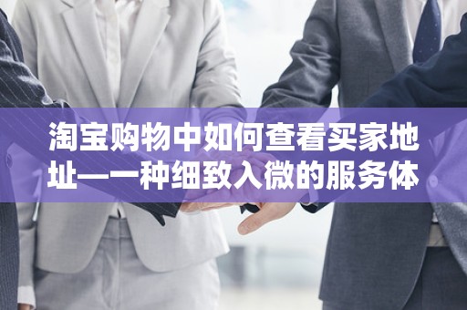 淘宝购物中如何查看买家地址—一种细致入微的服务体验优化探讨