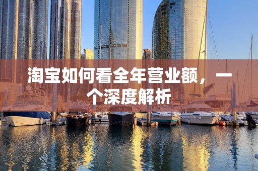 淘宝如何看全年营业额，一个深度解析