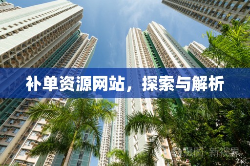 补单资源网站，探索与解析