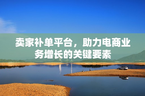 卖家补单平台，助力电商业务增长的关键要素