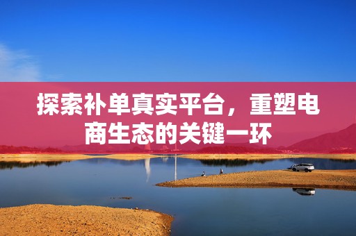 探索补单真实平台，重塑电商生态的关键一环