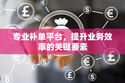 专业补单平台，提升业务效率的关键要素