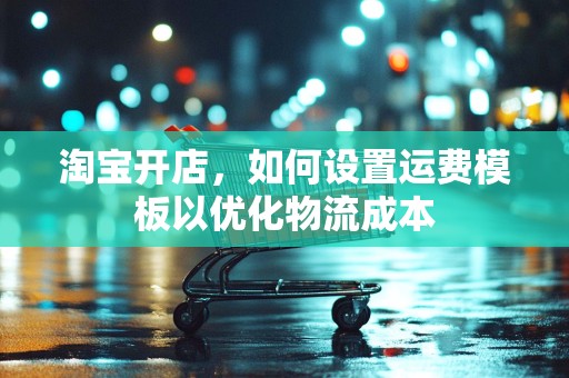 淘宝开店，如何设置运费模板以优化物流成本