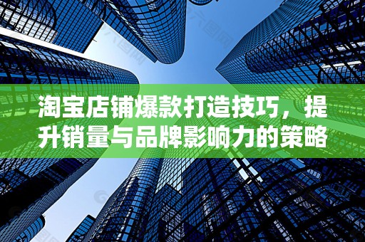 淘宝店铺爆款打造技巧，提升销量与品牌影响力的策略
