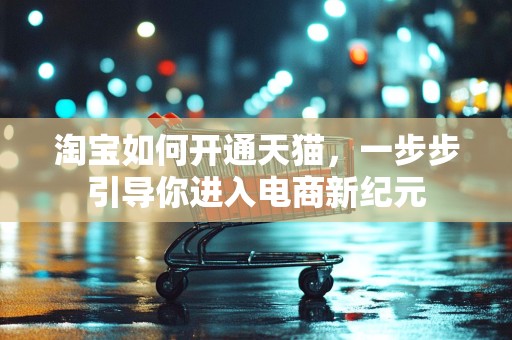 淘宝如何开通天猫，一步步引导你进入电商新纪元