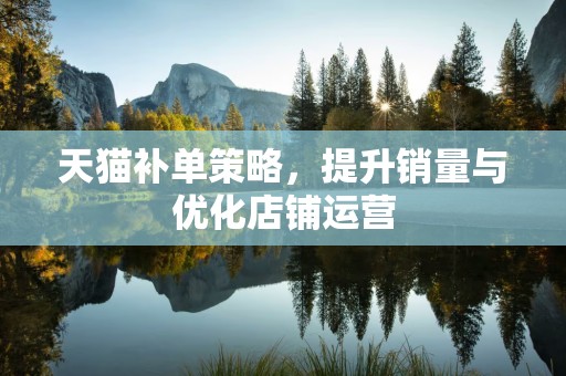 天猫补单策略，提升销量与优化店铺运营