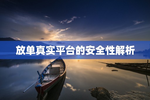 放单真实平台的安全性解析