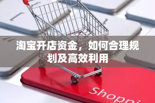 淘宝开店资金，如何合理规划及高效利用