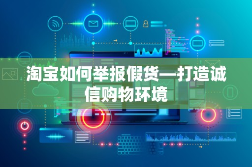 淘宝如何举报假货—打造诚信购物环境