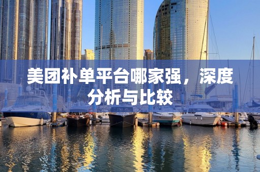 美团补单平台哪家强，深度分析与比较