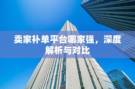 卖家补单平台哪家强，深度解析与对比