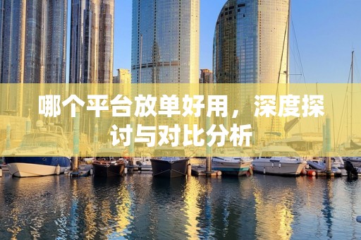 哪个平台放单好用，深度探讨与对比分析