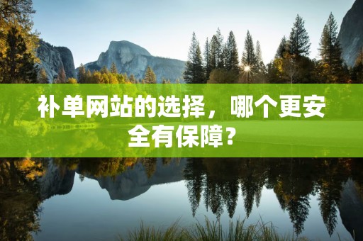 补单网站的选择，哪个更安全有保障？