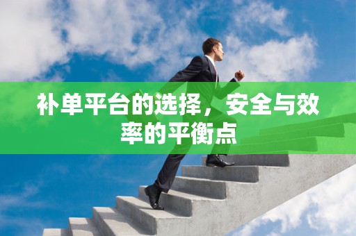 补单平台的选择，安全与效率的平衡点
