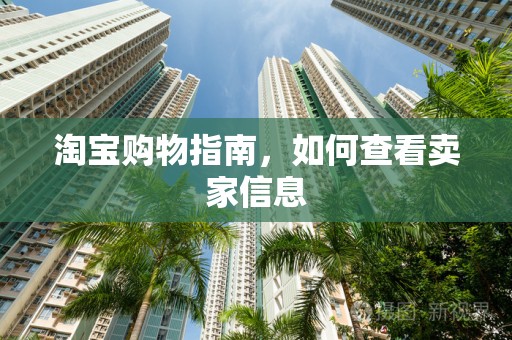 淘宝购物指南，如何查看卖家信息