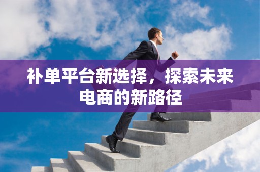 补单平台新选择，探索未来电商的新路径