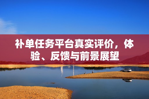 补单任务平台真实评价，体验、反馈与前景展望