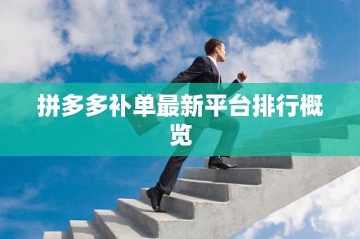 拼多多补单最新平台排行概览