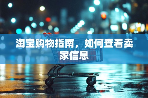 淘宝购物指南，如何查看卖家信息