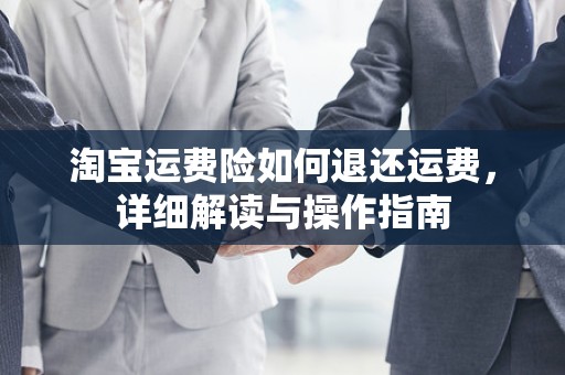 淘宝运费险如何退还运费，详细解读与操作指南