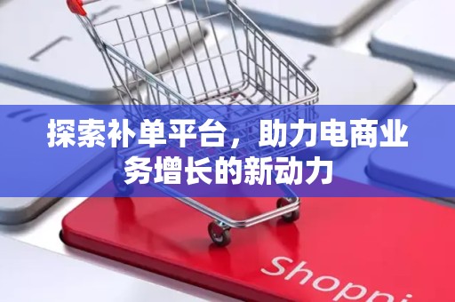 探索补单平台，助力电商业务增长的新动力