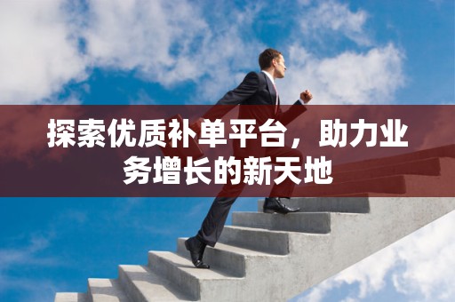 探索优质补单平台，助力业务增长的新天地