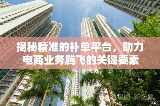 揭秘精准的补单平台，助力电商业务腾飞的关键要素