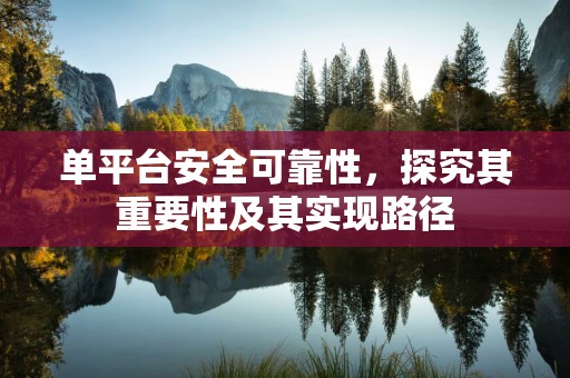 单平台安全可靠性，探究其重要性及其实现路径