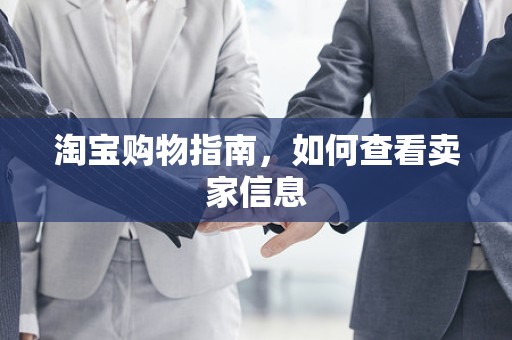淘宝购物指南，如何查看卖家信息