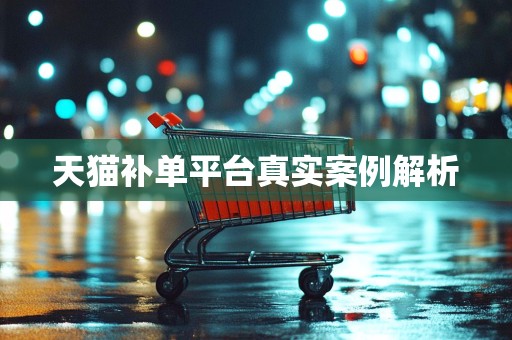 天猫补单平台真实案例解析