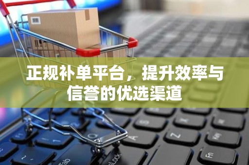 正规补单平台，提升效率与信誉的优选渠道