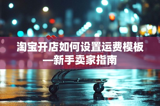 淘宝开店如何设置运费模板—新手卖家指南