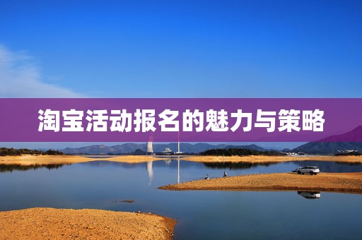 淘宝活动报名的魅力与策略