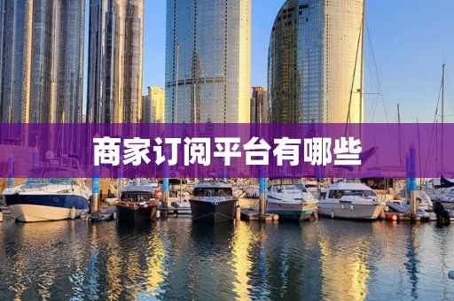 商家订阅平台有哪些