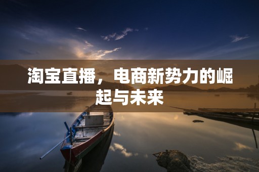 淘宝直播，电商新势力的崛起与未来