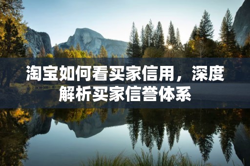 淘宝如何看买家信用，深度解析买家信誉体系
