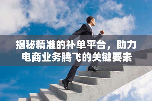 揭秘精准的补单平台，助力电商业务腾飞的关键要素