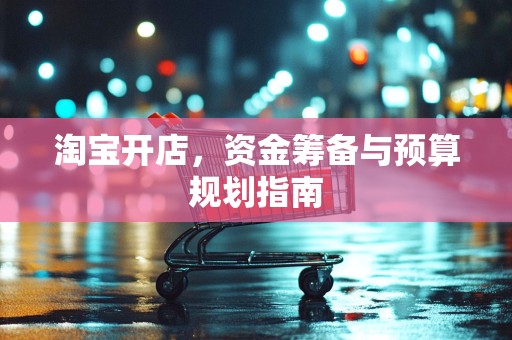 淘宝开店，资金筹备与预算规划指南
