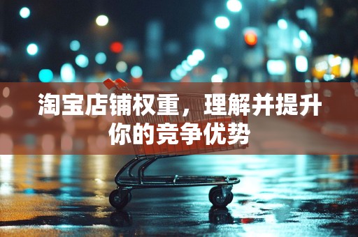 淘宝店铺权重，理解并提升你的竞争优势