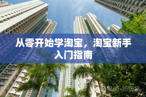 从零开始学淘宝，淘宝新手入门指南