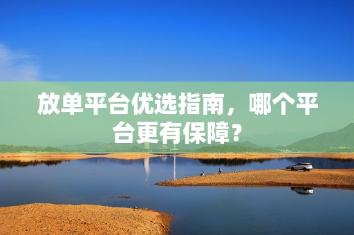 放单平台优选指南，哪个平台更有保障？