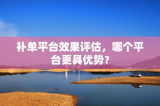 补单平台效果评估，哪个平台更具优势？