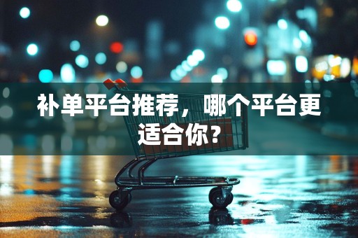 补单平台推荐，哪个平台更适合你？