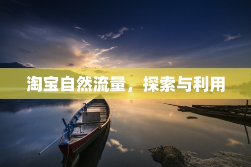 淘宝自然流量，探索与利用